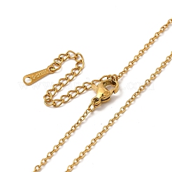Ионное покрытие (ip) 304 нержавеющая сталь кабель цепочка ожерелье для женщин NJEW-G097-05G