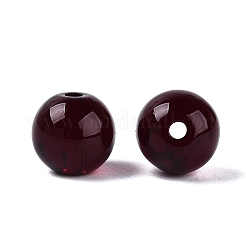 FGB透明ガラスシードビーズ  ラウンド  丸い穴  暗赤色  8~8.5mm  穴：1.4~1.6mm  約690個/ポンド&nbsp;SEED-N013-01C-19