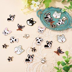 32pcs 8 styles de pendentifs en émail en alliage&nbsp;ENAM-TA0004-18