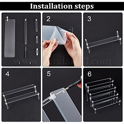 4-ярусные прозрачные акриловые стойки-органайзеры в сборе ODIS-WH0029-86A