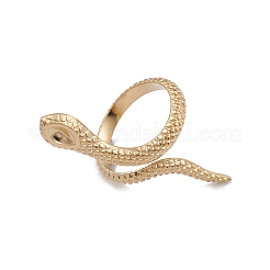 Ионное покрытие (ip) 304 нержавеющая сталь змея открытая манжета кольцо выводы RJEW-G285-25G