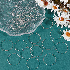 50 шт. долговечная фурнитура для сережек-колец из латуни с покрытием KK-BBC0013-19