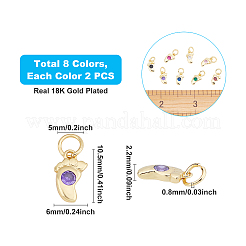Латунные микро проложить кубического циркония подвески&nbsp;KK-FH0001-73G
