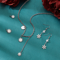 6 шт. 3 стиля экологичных 316 хирургических нержавеющих стальных подвесок с микропаве прозрачных кубических цирконий RB-UN0001-06