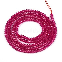 Нити бусин из красного корунда G-G106-A45-05