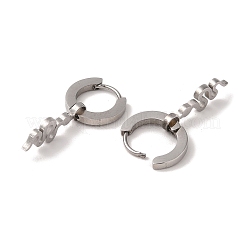 Не тускнеющие 3 пара 3 стилей серьги-кольца из нержавеющей стали 304 для женщин EJEW-K279-09B-P