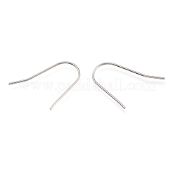 変色しにくい304ステンレススチール製ピアスフック  耳ワイヤー  ステンレス鋼色  21x13mm  22ゲージ  ピン：0.6mm&nbsp;STAS-O137-26P-A