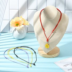 30 шт. 10-цветный регулируемый вощеный полиэстеровый шнур для изготовления ожерелий&nbsp;NJEW-CJ00003