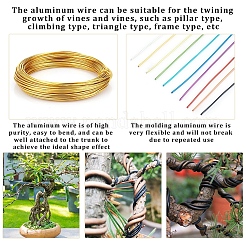 Упаковка из 10 рулона многоцветной круглой алюминиевой проволоки 18 калибра для изготовления ювелирных изделий из бисера&nbsp;AW-PH0001-01-1mm