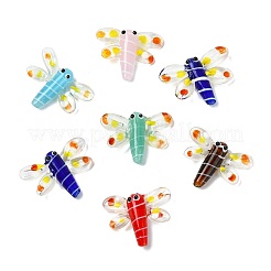 12 Stück 6 Farben Herbstthema handgemachte Bunte Malerei Perlen&nbsp;LAMP-CJ0002-91