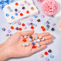 140шт 7-х цветные двухцветные акриловые бусины&nbsp;TACR-TA0001-50A