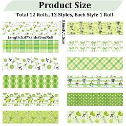 12 rotolo di nastri decorativi in carta per scrapbooking fai da te a tema cocktail e drink&nbsp;DIY-CP0013-35