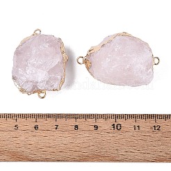 Ciondoli connettore in quarzo rosa naturale grezzo&nbsp;G-Q606-08B