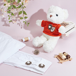 6 шт. пуговицы из АБС-пластика с имитацией жемчуга на ножке BUTT-PH0001-51AG