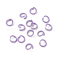 スプレー塗装された鉄のオープン丸カン  ミックスカラー  18ゲージ  8x1mm  約5555個/1000g&nbsp;IFIN-D088-01A