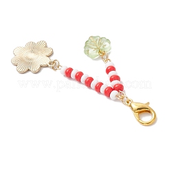 Подвески из эмали из цветочного сплава&nbsp;HJEW-MZ00337-01