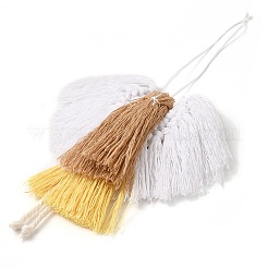 Pendentif décoratif en fil de coton macramé tissé à la main en forme d'ange&nbsp;HJEW-JM02454-03
