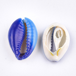 Perle di conchiglia stampate di ciprea&nbsp;SSHEL-T007-14A