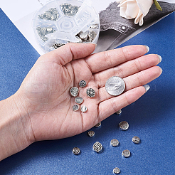 Сплавочные овальные бусины тибетского стиля  TIBEB-KS0001-03AS