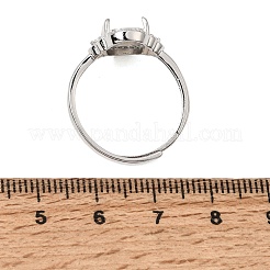 Micro ottone spianare anelli zirconi&nbsp;CU-CBA260E-05P
