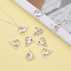 Kätzchenanhänger aus tibetischem Legierungskätzchen&nbsp;TIBEP-A22092-AS-LF