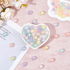 120шт 6 цвета прозрачные акриловые бусины TACR-DC0001-06