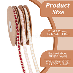 3 рулон 3-х цветной плоской полиэстеровой ленты ко Дню святого Валентина OCOR-NB0001-82