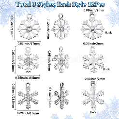 36шт 3 стиля подвески из сплава со стразами&nbsp;FIND-SC0020-13
