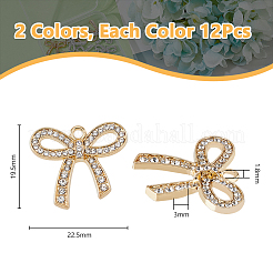 24шт. 2-х цветный сплав с подвеской из горного хрусталя FIND-DC0006-23