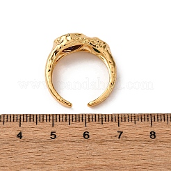 Манжеты из латуни с микро паве кубический цирконий для женщин RJEW-F191-01G-03