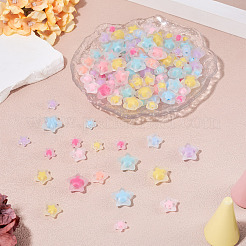 150шт 3 стиля матовые прозрачные акриловые бусины&nbsp;OACR-TA0003-57