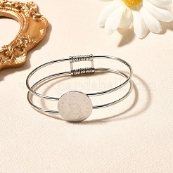Bracelets en acier inoxydable 201 pour la fête des mères&nbsp;BJEW-R014-03P