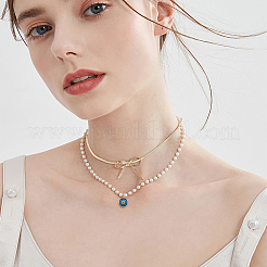 12 шт. 2-цветные плоские круглые латунные подвески с микропаве из кубического циркония&nbsp;KK-DC0002-80