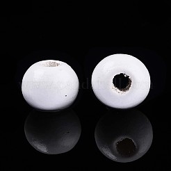 Круглые бусины из натурального дерева схима&nbsp;WOOD-T032-6mm-30