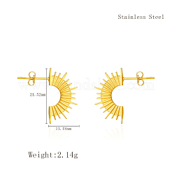 Геометрические серьги-гвоздики из нержавеющей стали 304&nbsp;WF7781