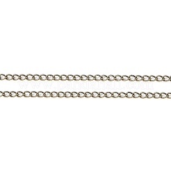 真鍮ツイストチェーン  カーブチェーン  ハンダ付け  アンティークブロンズ  2.7x2x0.4mm&nbsp;X-CHC-K006-03AB
