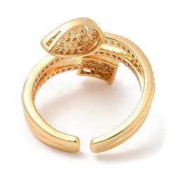 Латунные каплевидные и квадратные манжеты с покрытием стойки RJEW-D008-14G