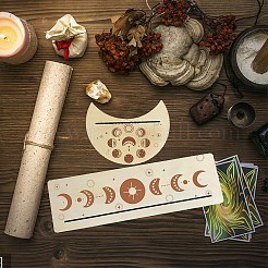 2 support de cartes en bois naturel de style 2 pour tarot&nbsp;DJEW-GF0001-26