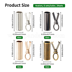 24 комплект из 4-х видов защитных наконечников для шнурков из цинкового сплава FIND-FH0010-53