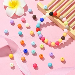 8 цвет непрозрачных матовых акриловых бусин&nbsp;MACR-CJ0001-79