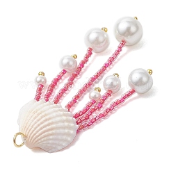 Подвески из стеклянных бусин в виде медуз PALLOY-MZ00571-02