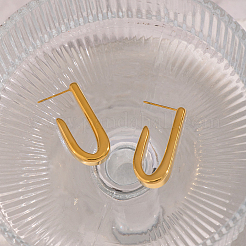 Minimalistische geometrische U-förmige Ohrstecker aus Edelstahl 304&nbsp;BD8975