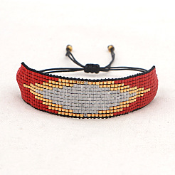 Braccialetti di perline intrecciate in vetro in stile etnico per donna&nbsp;ZJ9788-1