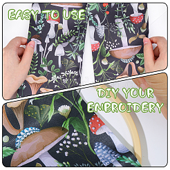 1 шт. полиэстеровый ремень с принтом грибов для женщин&nbsp;AJEW-CP0009-89B