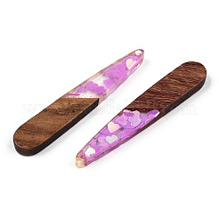 Подвески из прозрачной смолы и ореха&nbsp;RESI-N039-64C