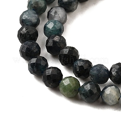 Бусы из натурального голубого турмалина&nbsp;G-G259-D10-4mm