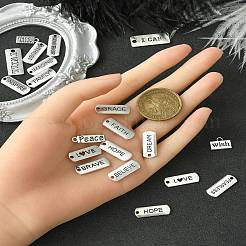 DIY вдохновляющее слово в тибетском стиле подвески из сплава наборы для изготовления брелоков DIY-YW0008-81