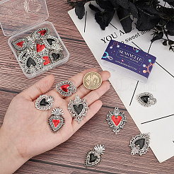 24шт 6 стиля подвески из сплава с эмалью&nbsp;ENAM-SC0005-05