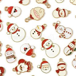 40шт рождественские подвески из сплава эмали ENAM-FS0004-20