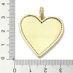 Pendenti con micro pavé di zirconi cubici con placcatura in vero ottone placcato oro 18k&nbsp;X-KK-B084-03G-08